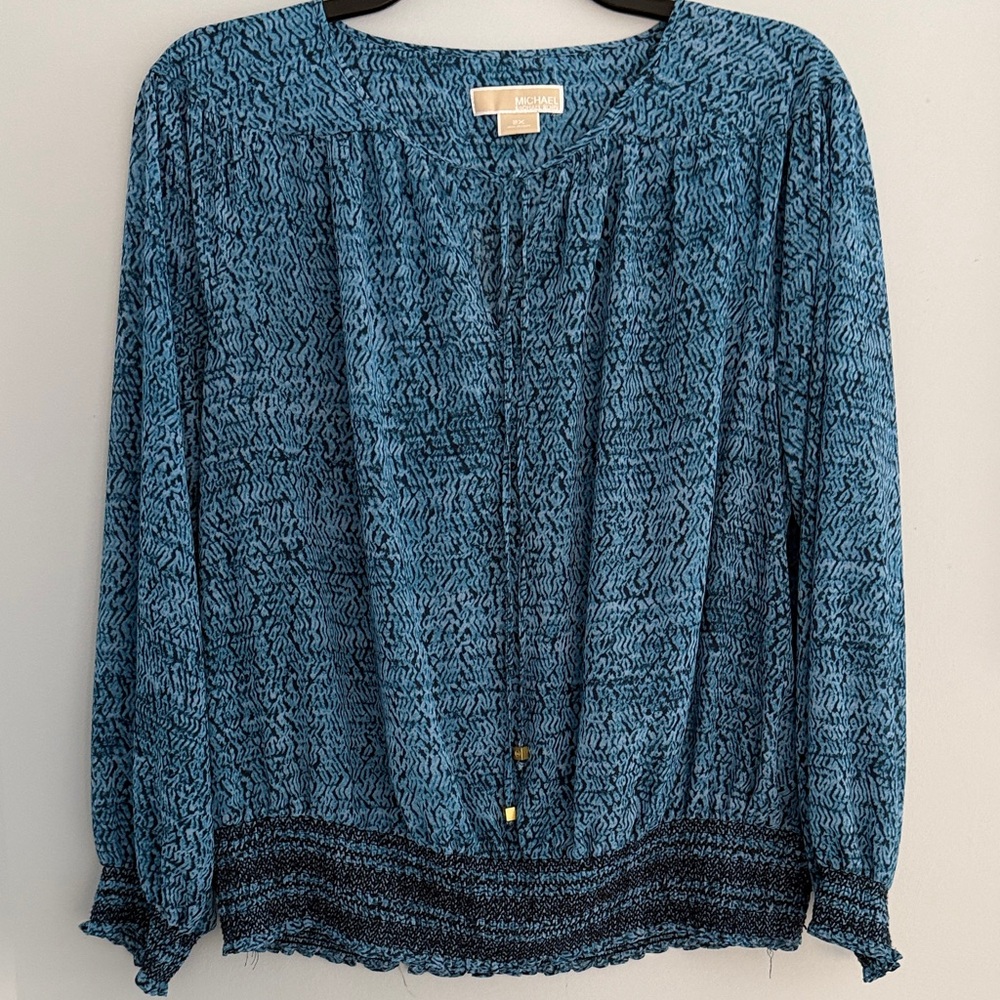 Michael Kors Teal and Black Women's Blouse